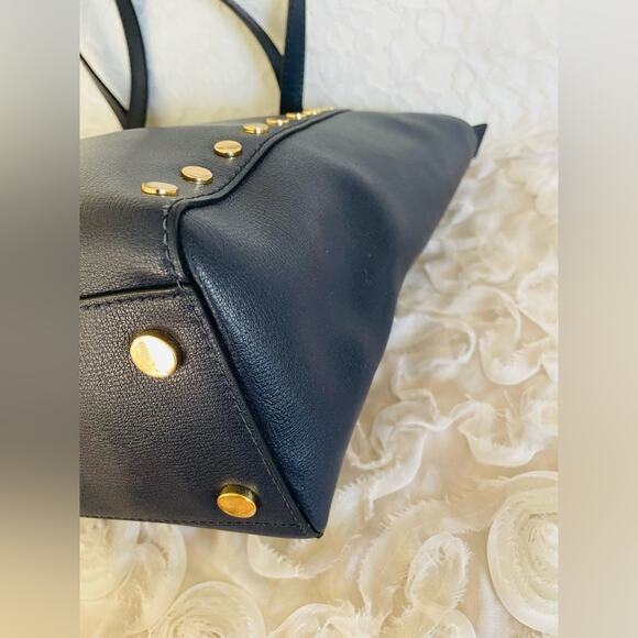 MICHAEL KORS Navy studded crossgrain/saffiano tote shoulder bag - Picture 9 of 10